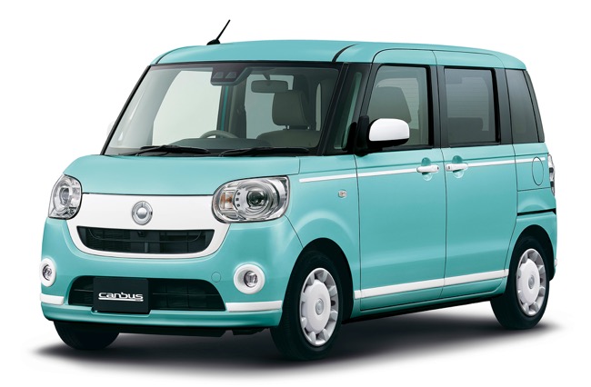 ダイハツ ムーヴキャンバス プルバックカー ベージュマイカ