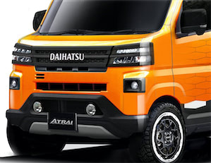 新型アトレー デッキバンのキャンプ仕様も！ ダイハツ、東京オート